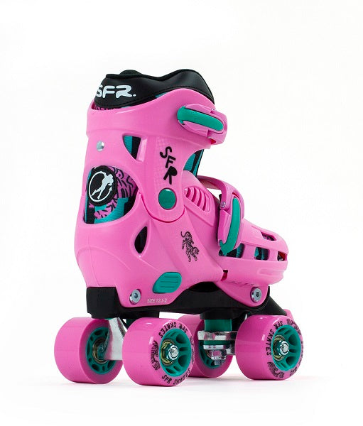 SFR Storm IV Adjustable Roller Skates - Pink/Green