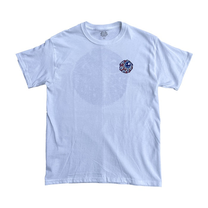 T-shirt Eyeball de Slick's Skate Store - Blanc