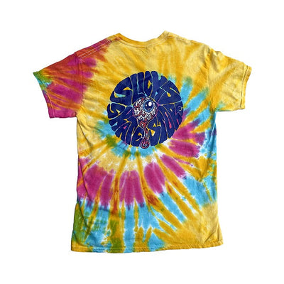 Camiseta Slick's Skate Store Eyeball - Amarillo Tie Dye