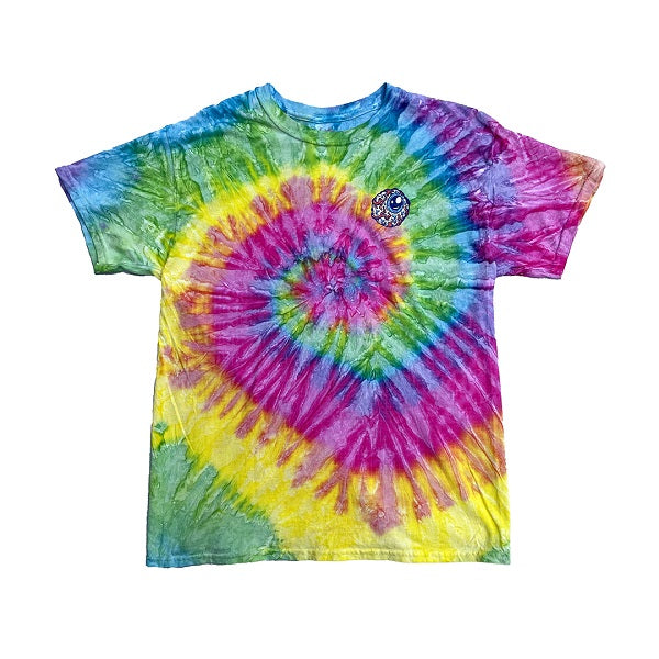 Slick's Skate Store Eyeball T-Shirt - Rainbow Tie Dye
