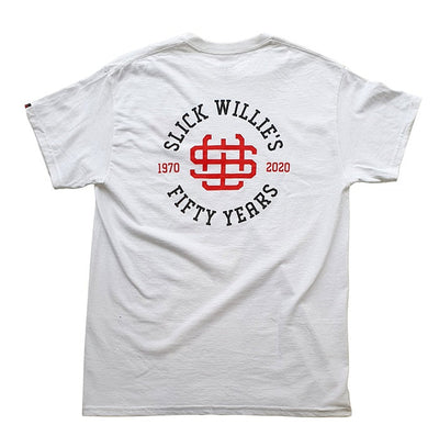 Slick Willie's 50th Anniversary T Shirt - White