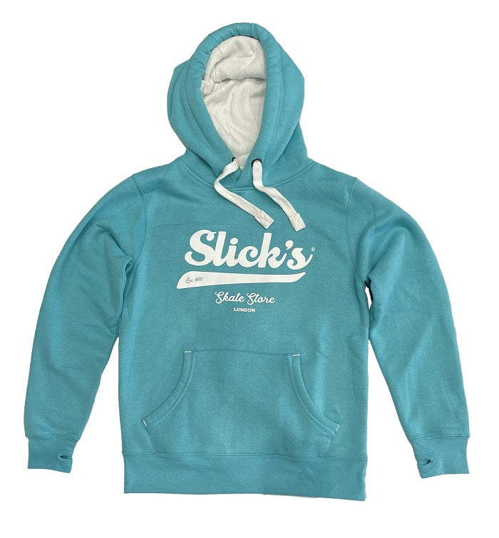 Slick Willie's Sudadera con capucha Slick's Skate Store - Verde azulado