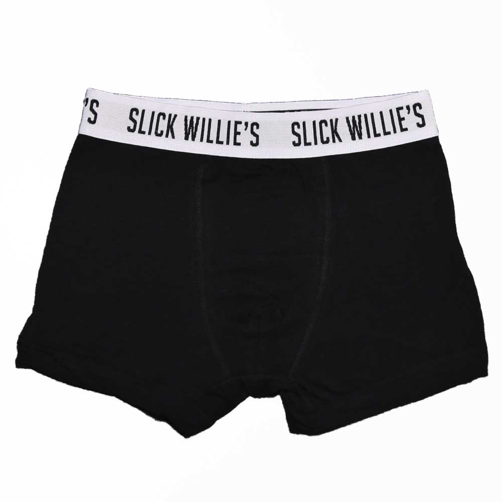 Slick Willies Boxer Trunks Paquete De 2 - Blanco/Negro/Gris