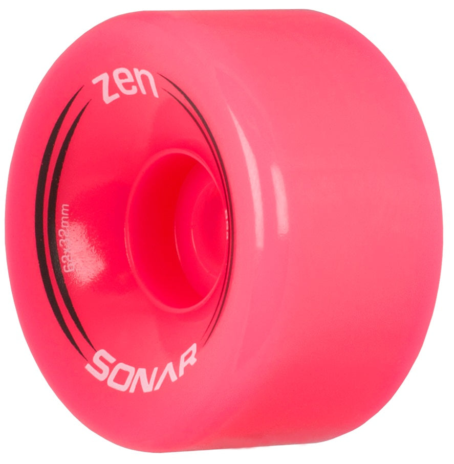 Ruedas para patines cuádruples Sonar Zen rosa, 62 mm, juego de 4