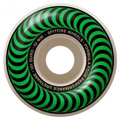 Roues de skateboard Spitfire Formula Four Classics vertes - 52 mm 101du