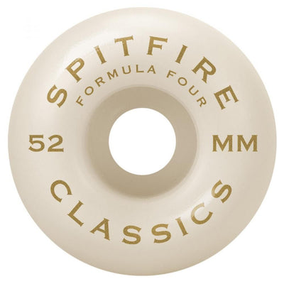 Roues de skateboard Spitfire Formula Four Classics vertes - 52 mm 101du
