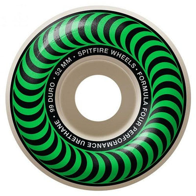 Spitfire Formula Four Classics Green Skateboard Wheels - 52mm 99du