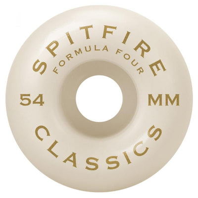 Roues de skateboard Spitfire Formula Four Classics argentées - 54 mm 101du