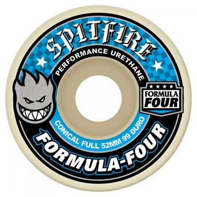 Roues de skateboard complètes coniques Spitfire Formula Four - 52 mm 99du