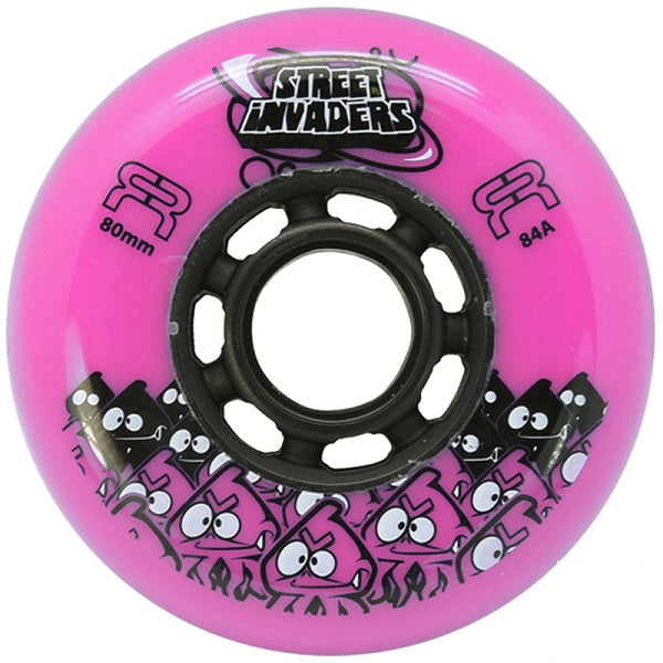 Street Invaders Inline Skate Wheels 84a - Pink 4 Pack