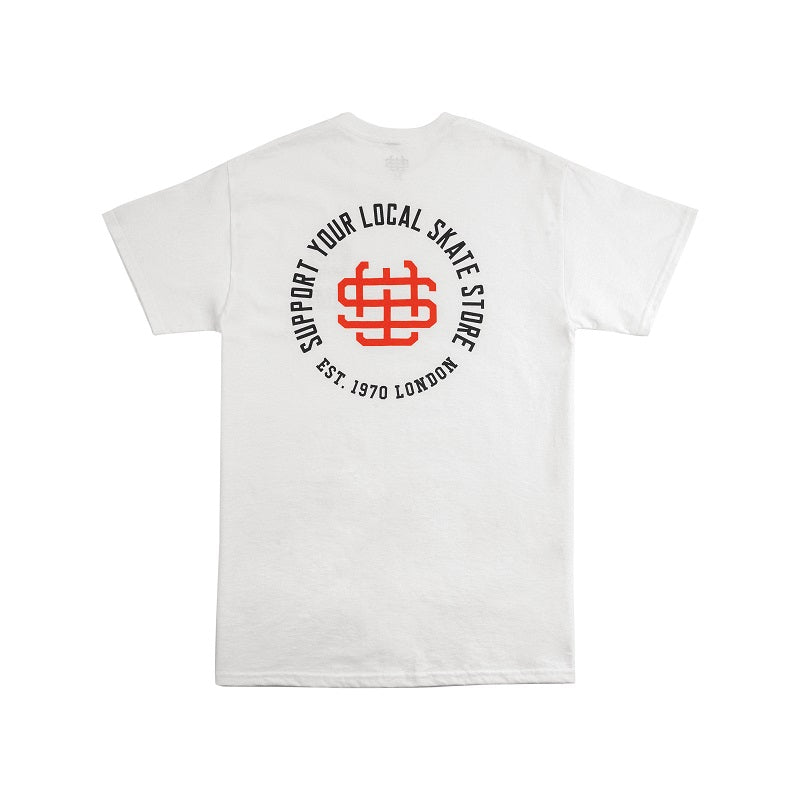 Slick Willie's Support Your Local Skate Store T-Shirt - White