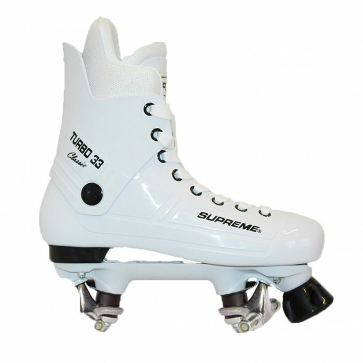 Botte et plaque de patins à roulettes Supreme Turbo White uniquement