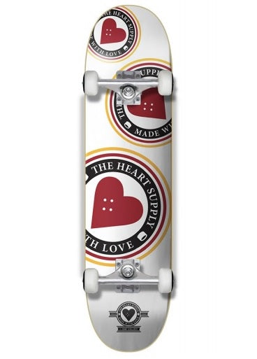 The Heart Supply Orbit White Skateboard - 7.75"