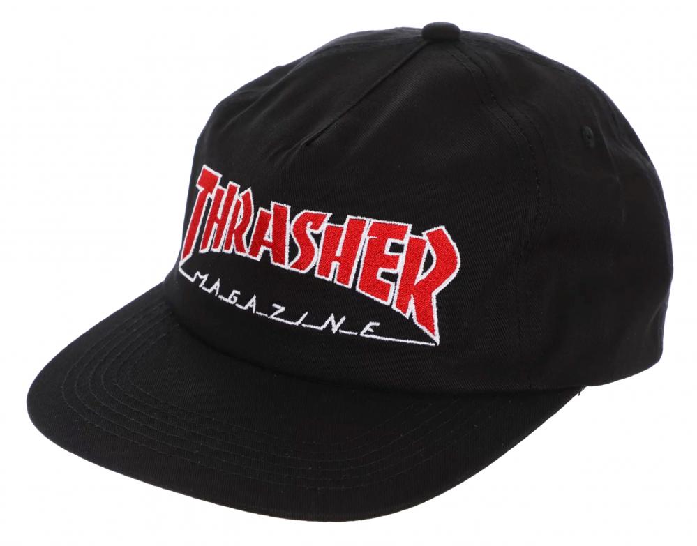Thrasher Outlined Snapback Cap - Black