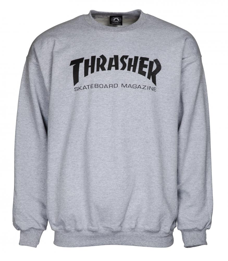 Thrasher Skate Mag Logo Crew - Grey