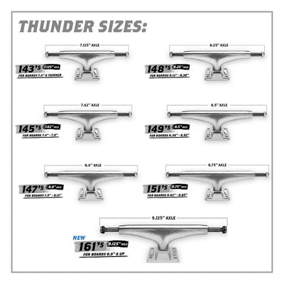 Thunder Lights II Skateboard Trucks Silver - 147