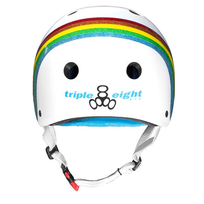 Triple 8 Sweatsaver Helmet - White Rainbow Sparkle