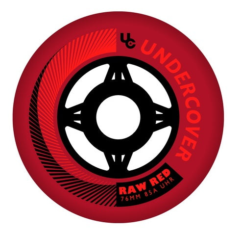 Undercover Raw Red Wheels Bullet Rayon 76 mm 85a - Lot de 4