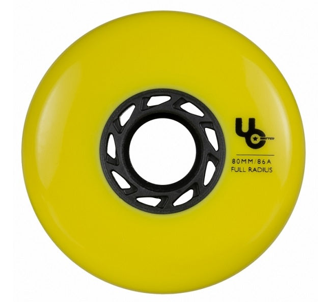 Undercover Team Yellow Wheels Full Radius 80mm 86a - Set of 4