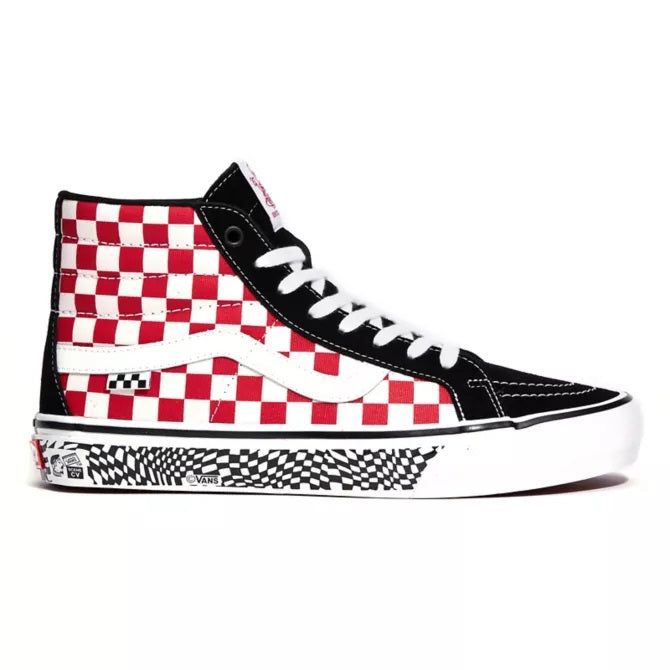 Vans Skate SK8-Hi Grosso Shoes - Black/Red Check